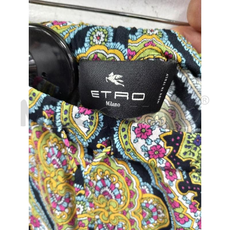 PANTALONE D ETRO DECO ARABESCO BLU VE | Mercatino dell'Usato Roma porta di roma 3