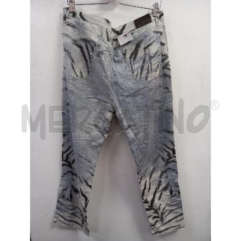 PANTALONE D JUST CAVALLI BLU ZEBRATO | Mercatino dell'Usato Roma porta di roma 2