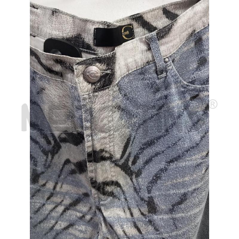 PANTALONE D JUST CAVALLI BLU ZEBRATO | Mercatino dell'Usato Roma porta di roma 3