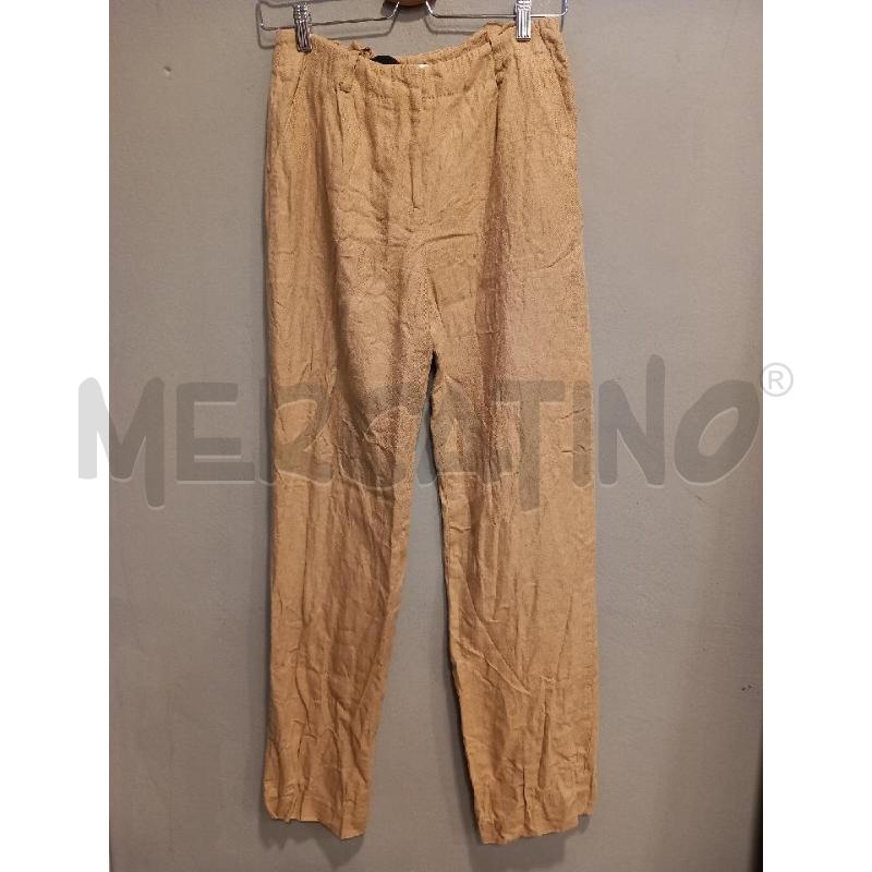 PANTALONE D MAX MARA BEIGE PURO LINO | Mercatino dell'Usato Roma porta di roma 1
