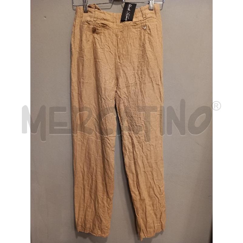 PANTALONE D MAX MARA BEIGE PURO LINO | Mercatino dell'Usato Roma porta di roma 2
