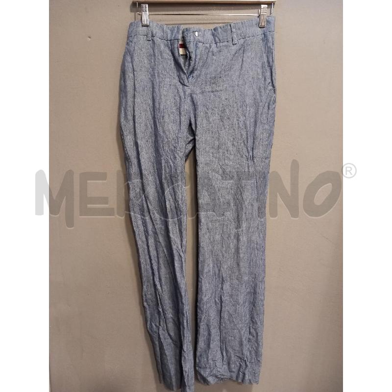 PANTALONE D MAX MARA STUDIO BLU MISTO LINO | Mercatino dell'Usato Roma porta di roma 1