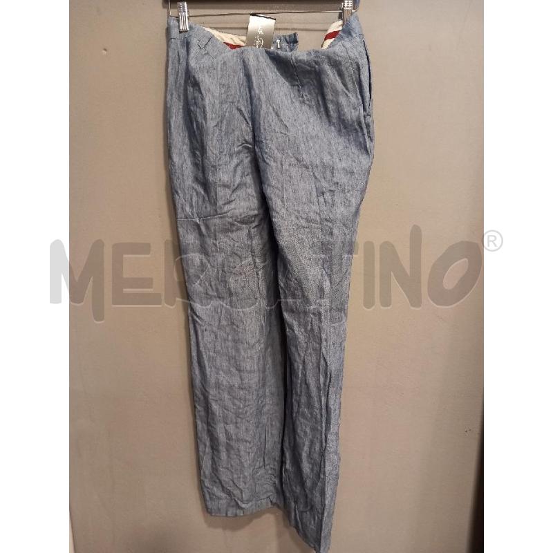 PANTALONE D MAX MARA STUDIO BLU MISTO LINO | Mercatino dell'Usato Roma porta di roma 2