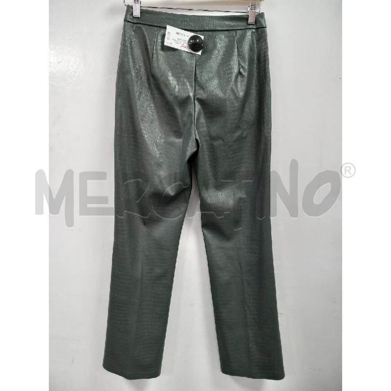 PANTALONE D MAX MARA VERDE STAMPA PITONE | Mercatino dell'Usato Roma porta di roma 4