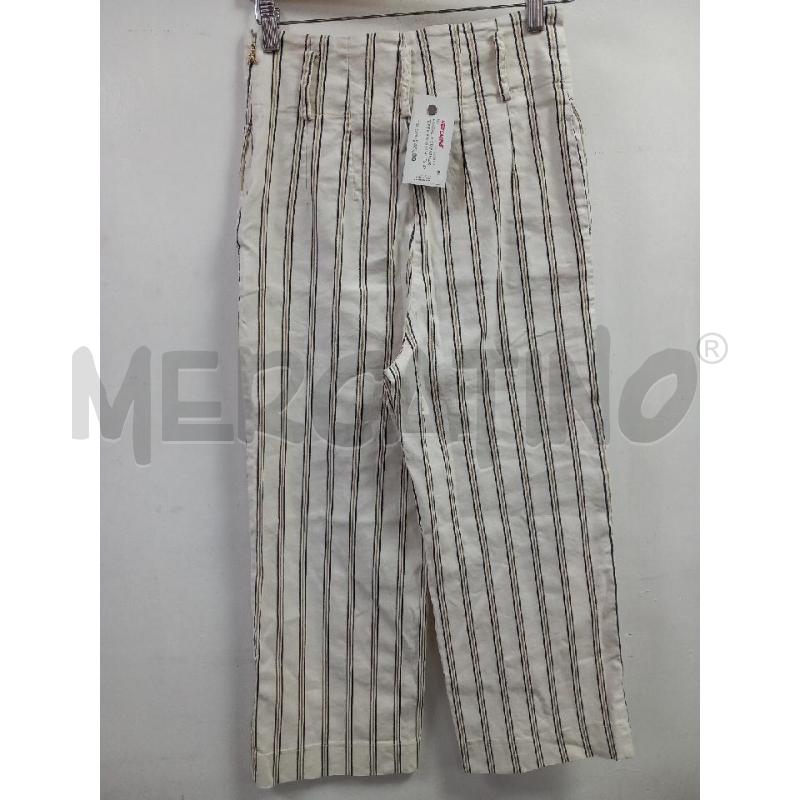 PANTALONE D PATRIZIA PEPE BIANCO RIGHE NERO BEIGE | Mercatino dell'Usato Roma porta di roma 2