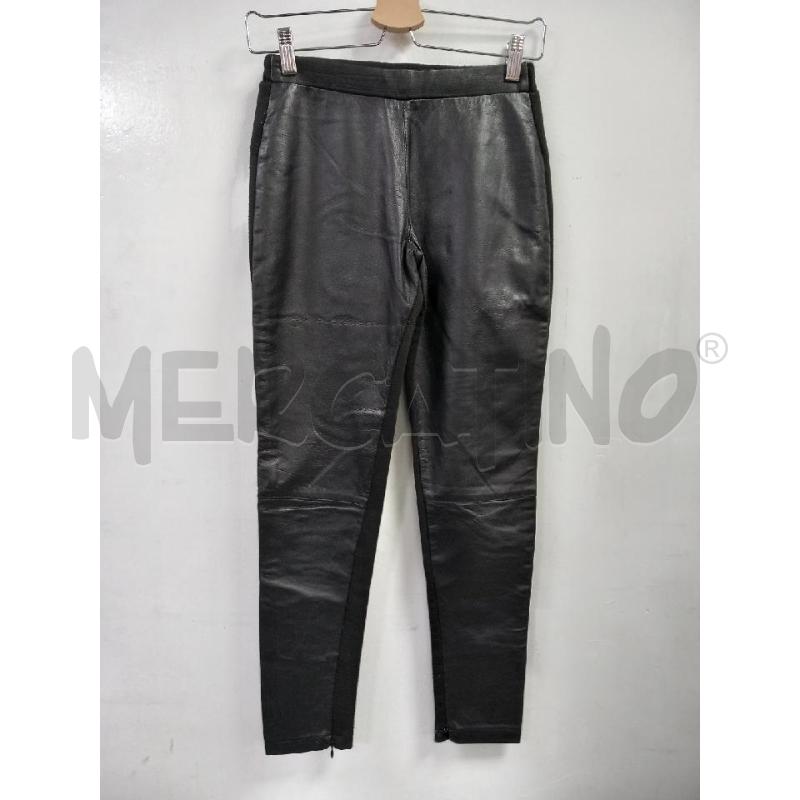 PANTALONE D TWINSET NERO PELLE SIMONA BARBIERI | Mercatino dell'Usato Roma porta di roma 1