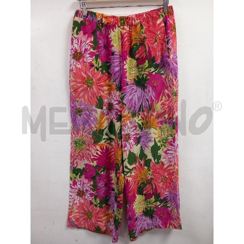 PANTALONE D WEEKEND MAX MARA ROSA FANTASIA FLOREALE | Mercatino dell'Usato Roma porta di roma 1