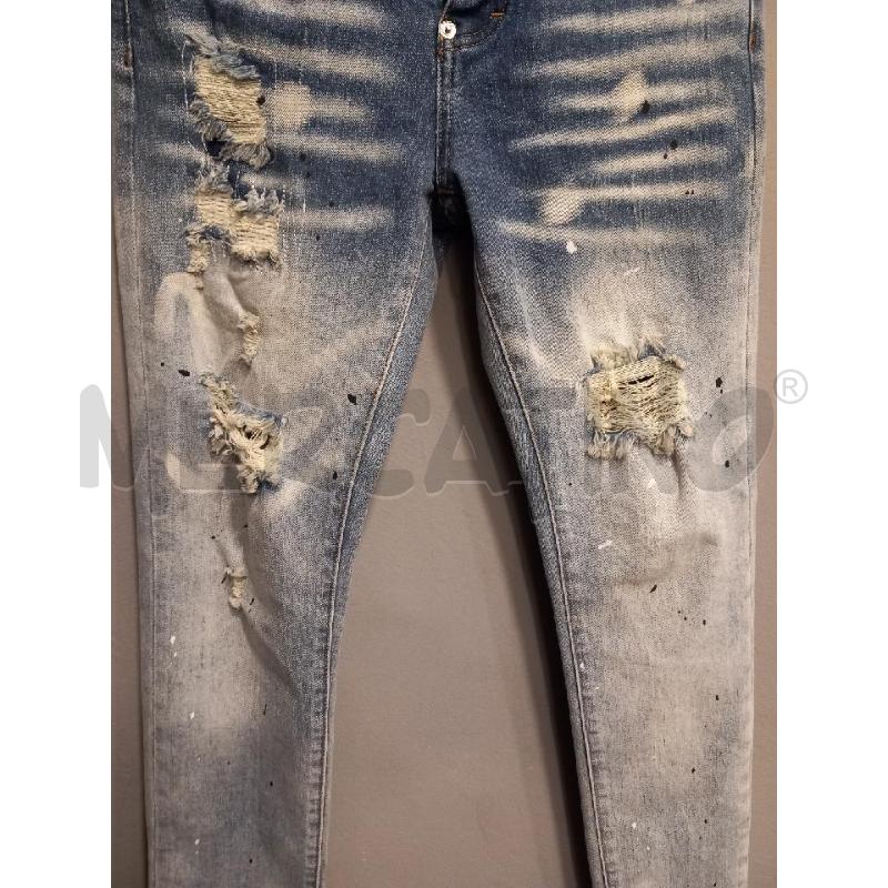 PANTALONE U DSQUARED2 BLU DENIM STRAPPI  | Mercatino dell'Usato Roma porta di roma 3