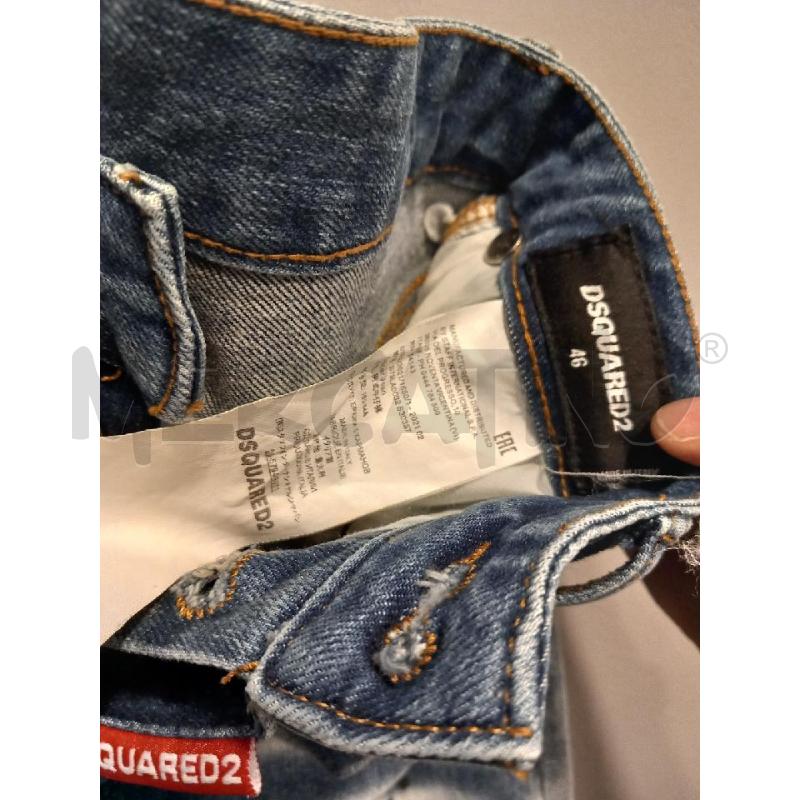 PANTALONE U DSQUARED2 BLU DENIM STRAPPI  | Mercatino dell'Usato Roma porta di roma 4