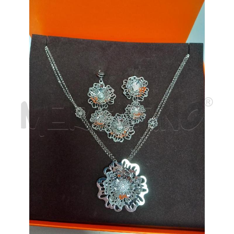 PARURE BOCCADAMO COLLANA+ BRACCIALE FIORI | Mercatino dell'Usato Roma porta di roma 2