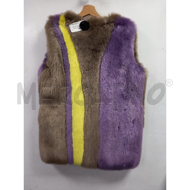 PELLICCIA VIOLA MULTICOLOR ECOLOGICA | Mercatino dell'Usato Roma porta di roma 3