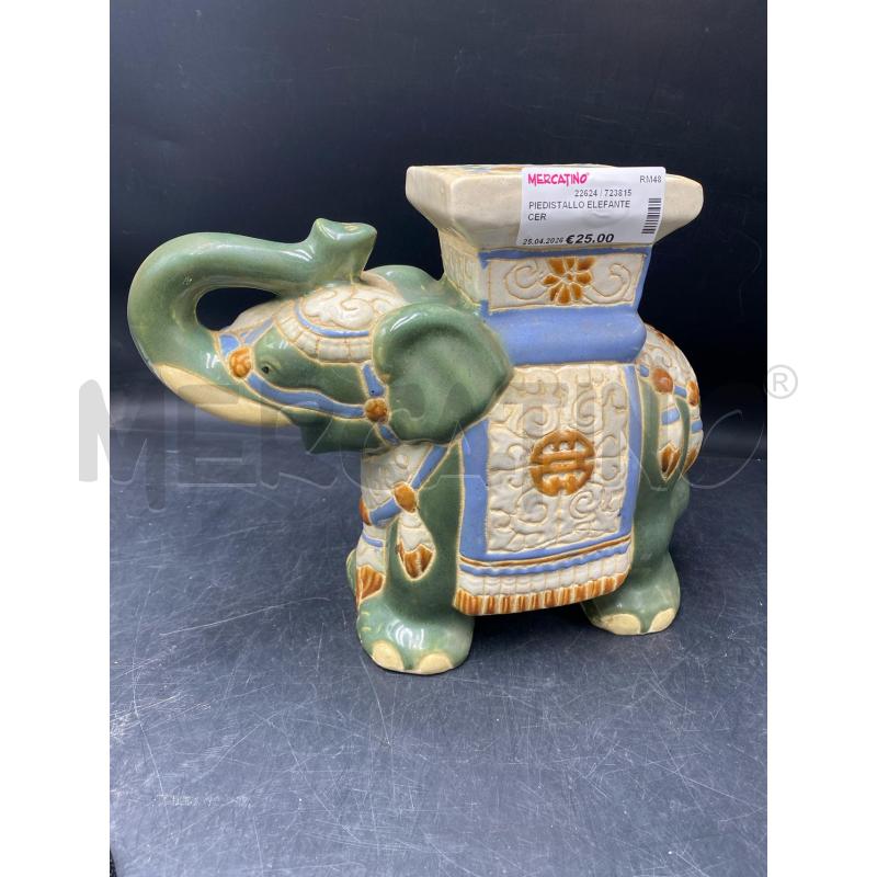 PIEDISTALLO ELEFANTE CER | Mercatino dell'Usato Roma porta di roma 1