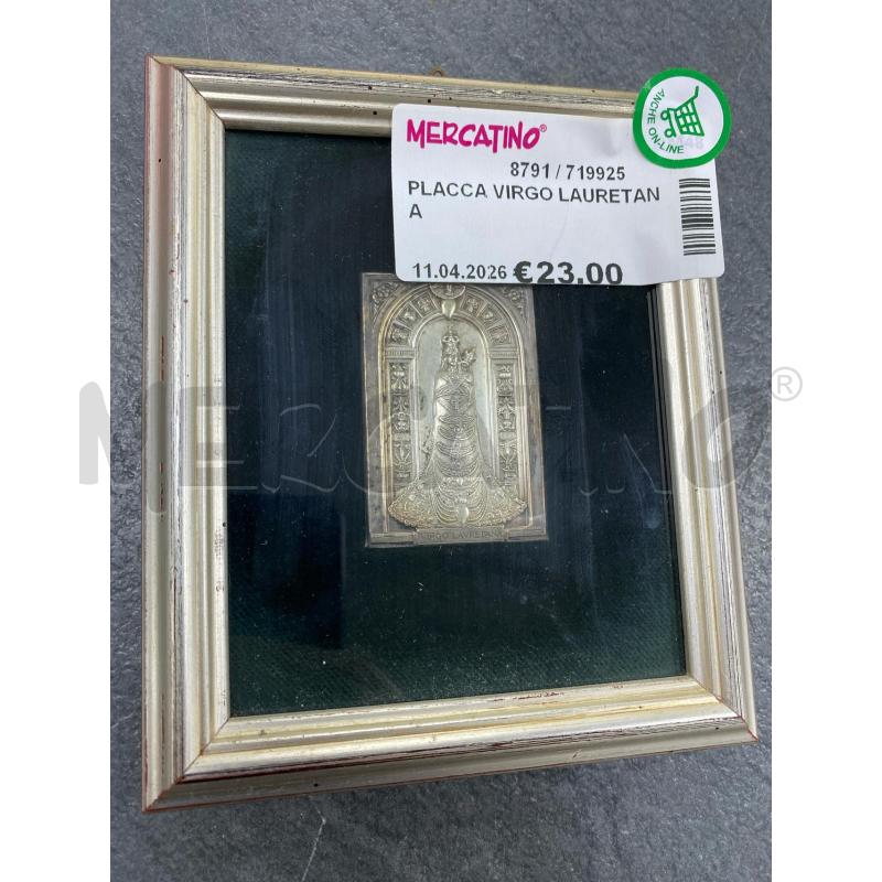 PLACCA VIRGO LAURETANA | Mercatino dell'Usato Roma porta di roma 1
