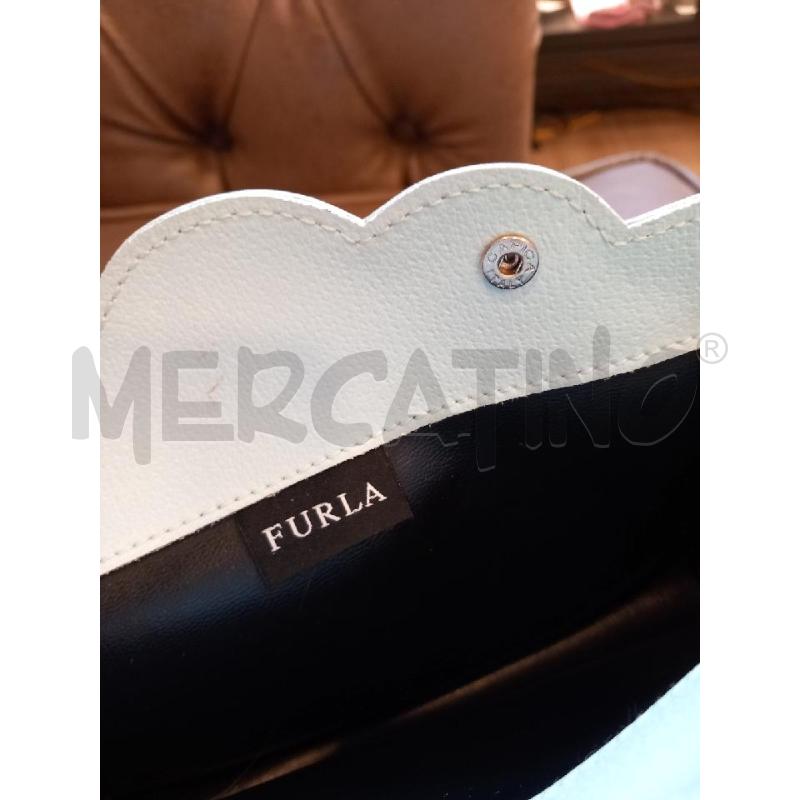 POCHETTE FURLA PELLE CELESTE | Mercatino dell'Usato Roma porta di roma 4