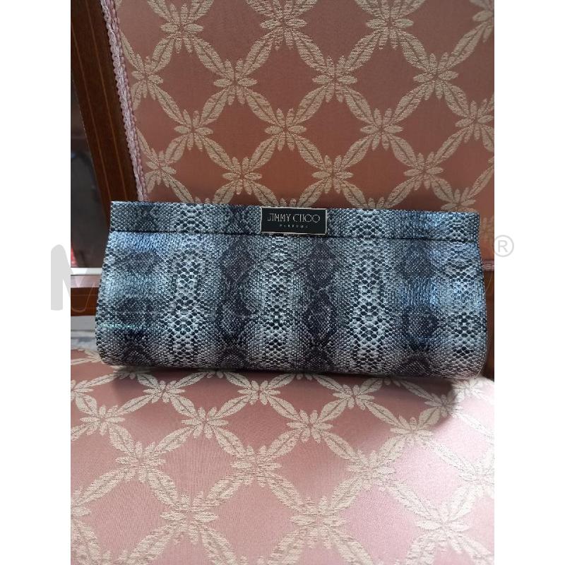 POCHETTE JIMMY CHOO PARFUMS GRIGIO STAMPA PITONATO | Mercatino dell'Usato Roma porta di roma 1