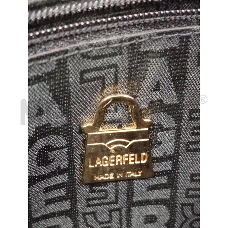 POCHETTE KARL LAGERFELD NERO VELLUTO  | Mercatino dell'Usato Roma porta di roma 5