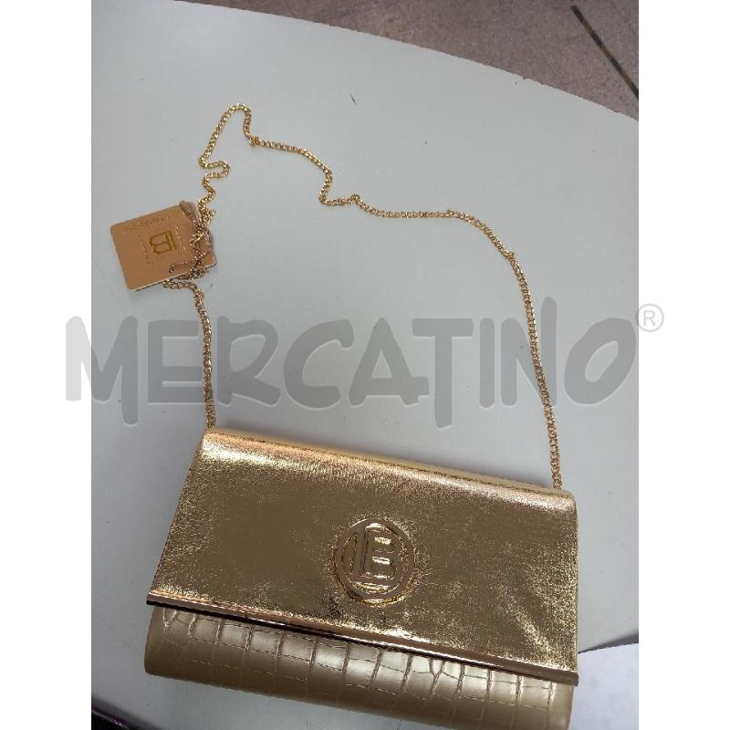 POCHETTE LAURA BIAGITTI DORATA | Mercatino dell'Usato Roma porta di roma 3
