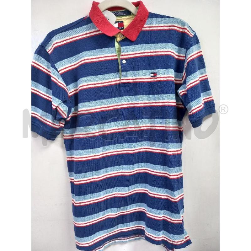 POLO DONNA TOMMY HILFIGER RIGHE BLU ROSSE | Mercatino dell'Usato Roma porta di roma 1