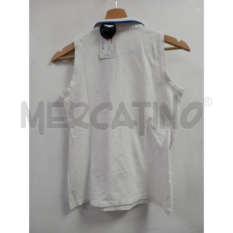 POLO D FAY BIANCO SMANICATO | Mercatino dell'Usato Roma porta di roma 2