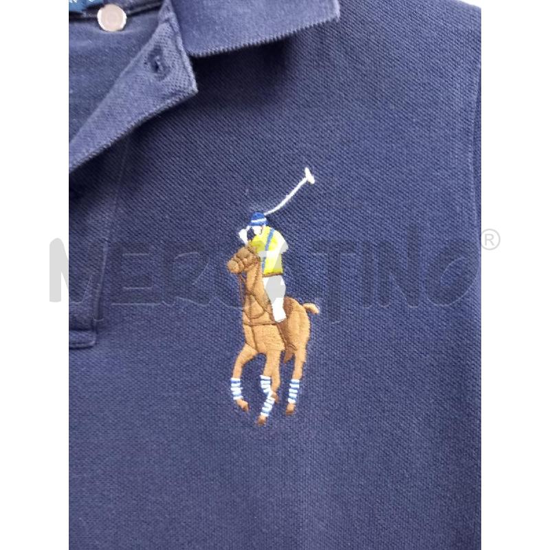 POLO D RALPH LAUREN BLU SKINNY | Mercatino dell'Usato Roma porta di roma 3