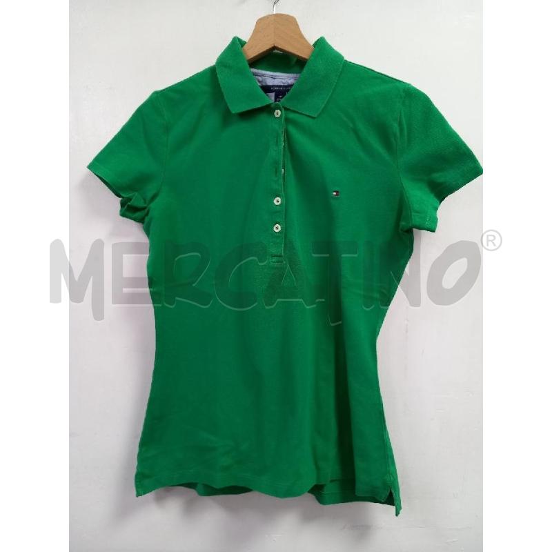 POLO D TOMMY HILFIGER VERDE | Mercatino dell'Usato Roma porta di roma 1
