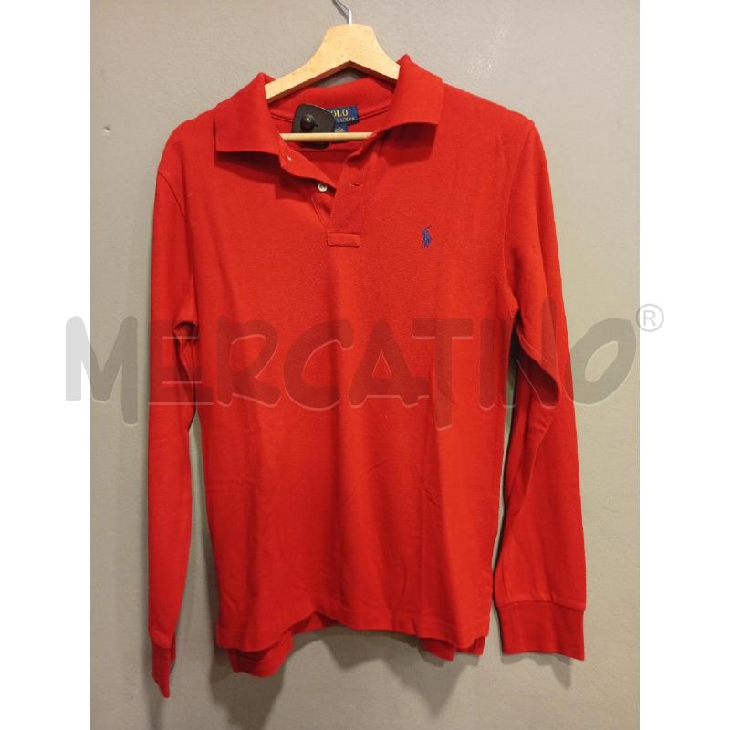 POLO UOMO M LUNGHE RALPH LAUREN ROSSA | Mercatino dell'Usato Roma porta di roma 1