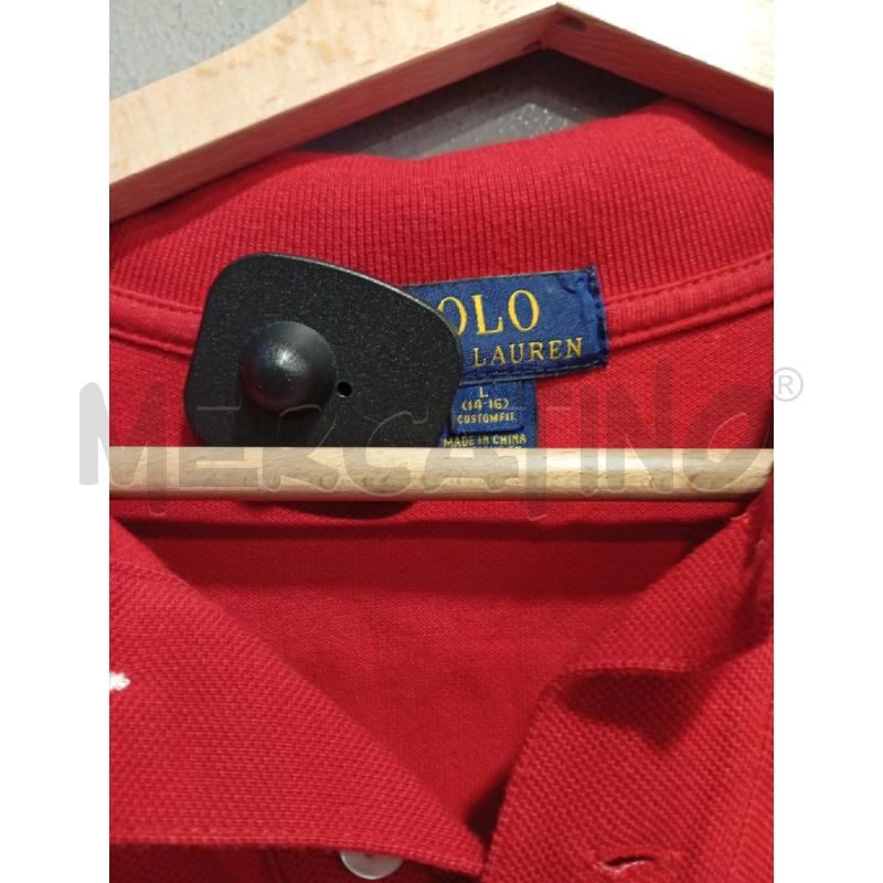 POLO UOMO M LUNGHE RALPH LAUREN ROSSA | Mercatino dell'Usato Roma porta di roma 2