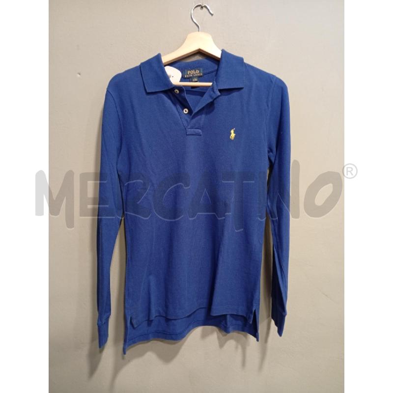 POLO UOMO M LUNGHE  RALPH LAUREN BLU  | Mercatino dell'Usato Roma porta di roma 1