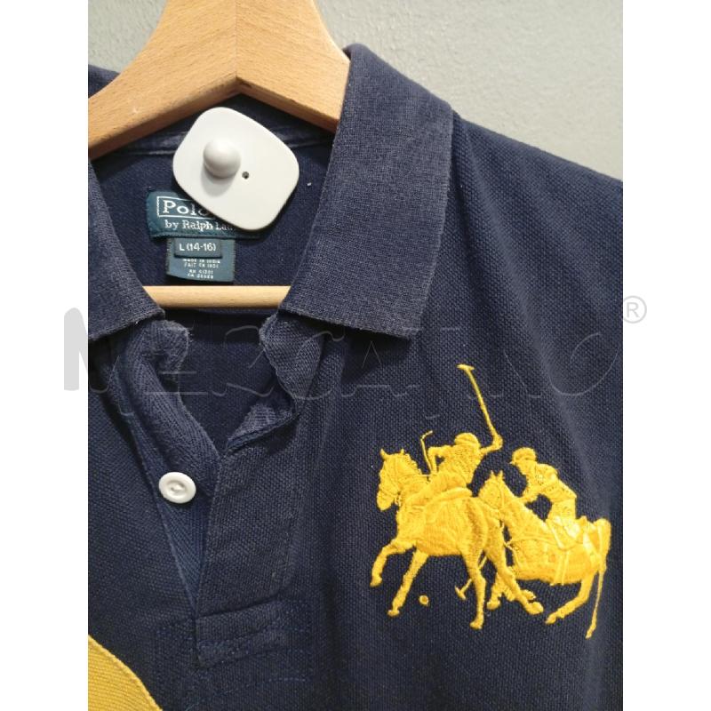 POLO UOMO RALPH LAUREN BLU GIALL | Mercatino dell'Usato Roma porta di roma 2