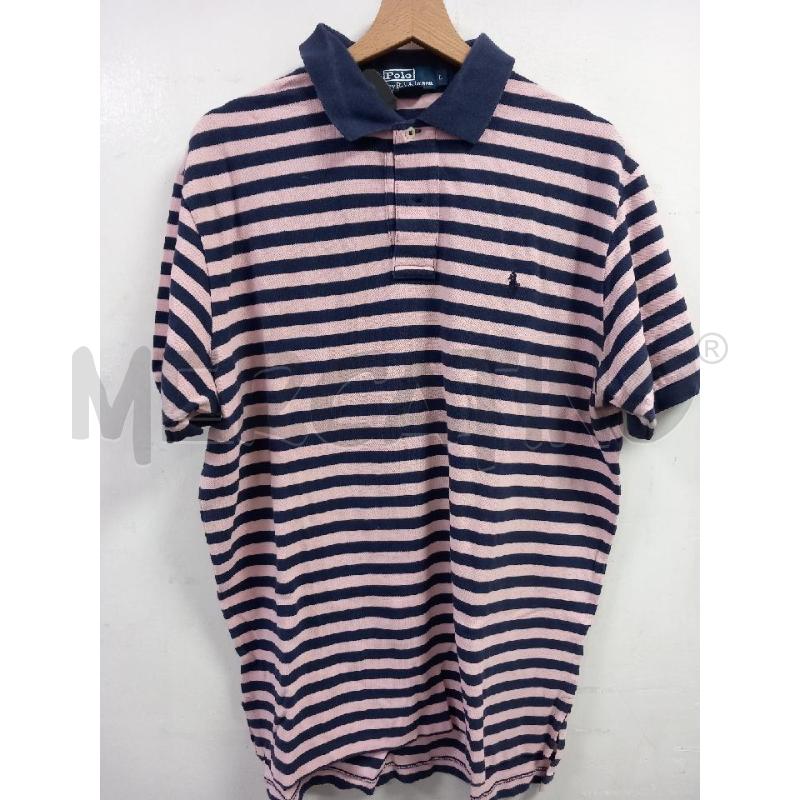 POLO UOMO RALPH LAUREN RIGHE BLU ROSA | Mercatino dell'Usato Roma porta di roma 1
