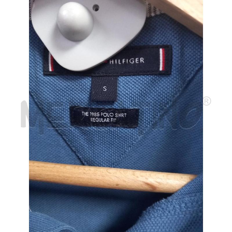 POLO UOMO TOMMY HILFIGER CELESTE | Mercatino dell'Usato Roma porta di roma 3