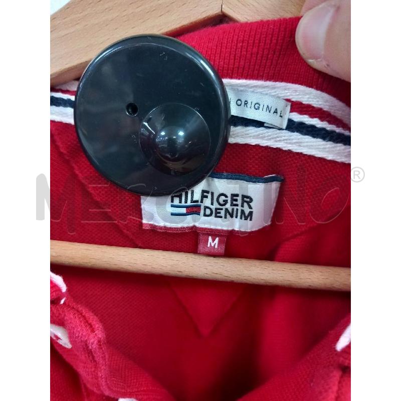 POLO U HILFIGER DENIM ROSSO | Mercatino dell'Usato Roma porta di roma 3