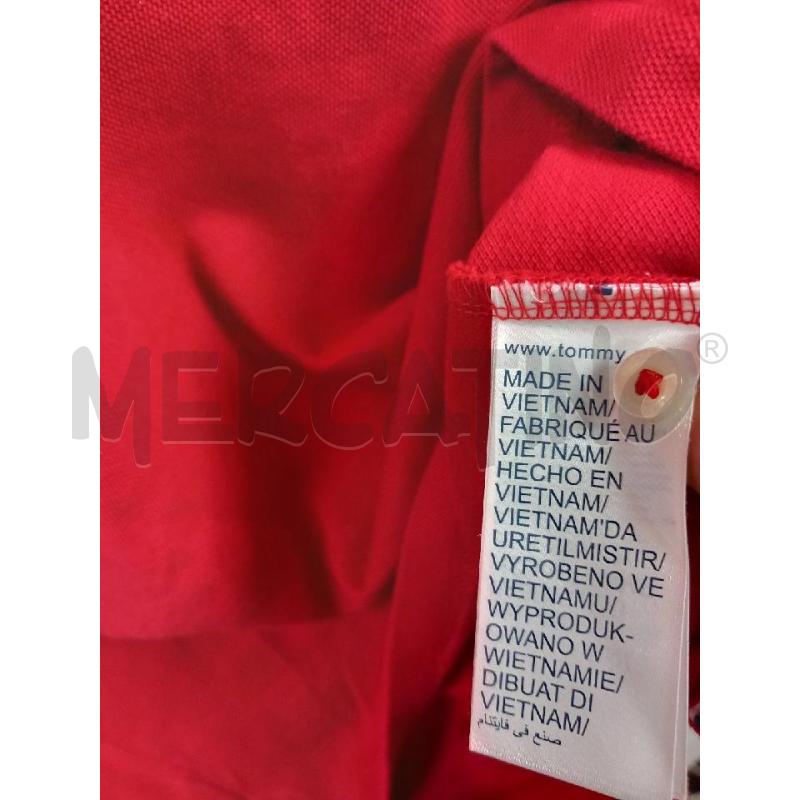 POLO U HILFIGER DENIM ROSSO | Mercatino dell'Usato Roma porta di roma 4