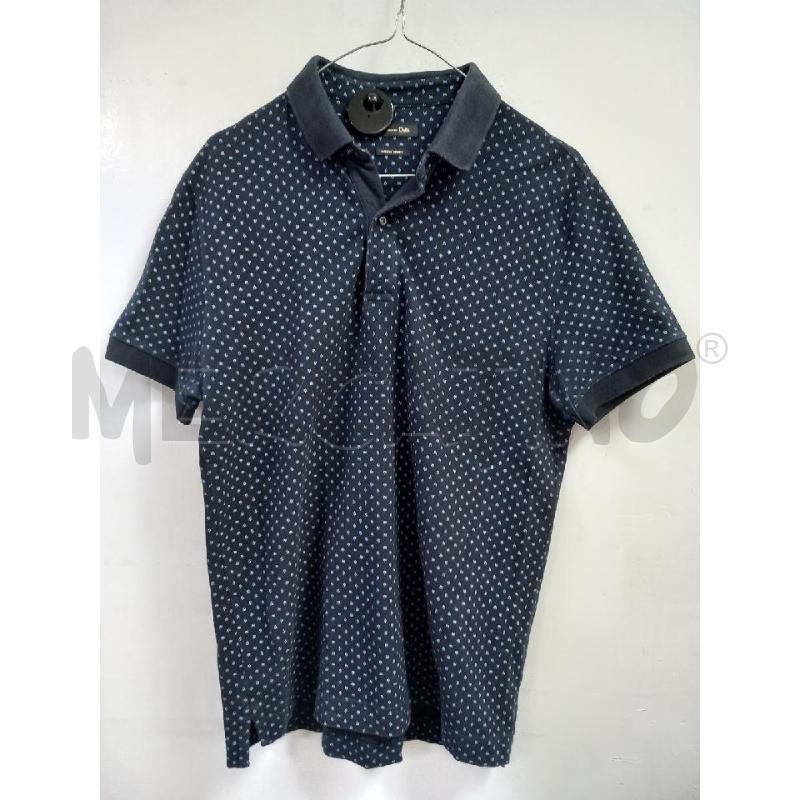 POLO U MASSIMO DUTTI BLU FIORI CELESTE | Mercatino dell'Usato Roma porta di roma 1