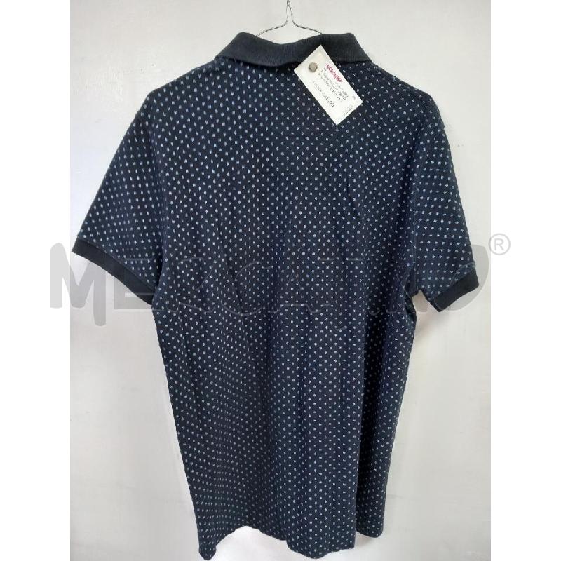 POLO U MASSIMO DUTTI BLU FIORI CELESTE | Mercatino dell'Usato Roma porta di roma 3
