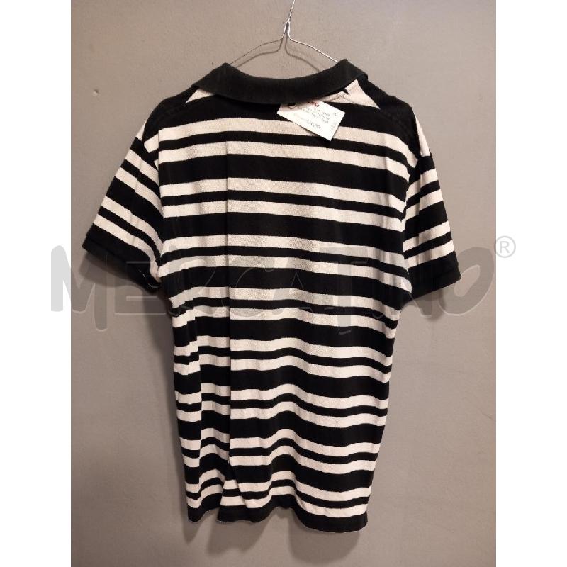 POLO U POLO RALPH LAUREN BIANCO NERO RIGHE | Mercatino dell'Usato Roma porta di roma 3