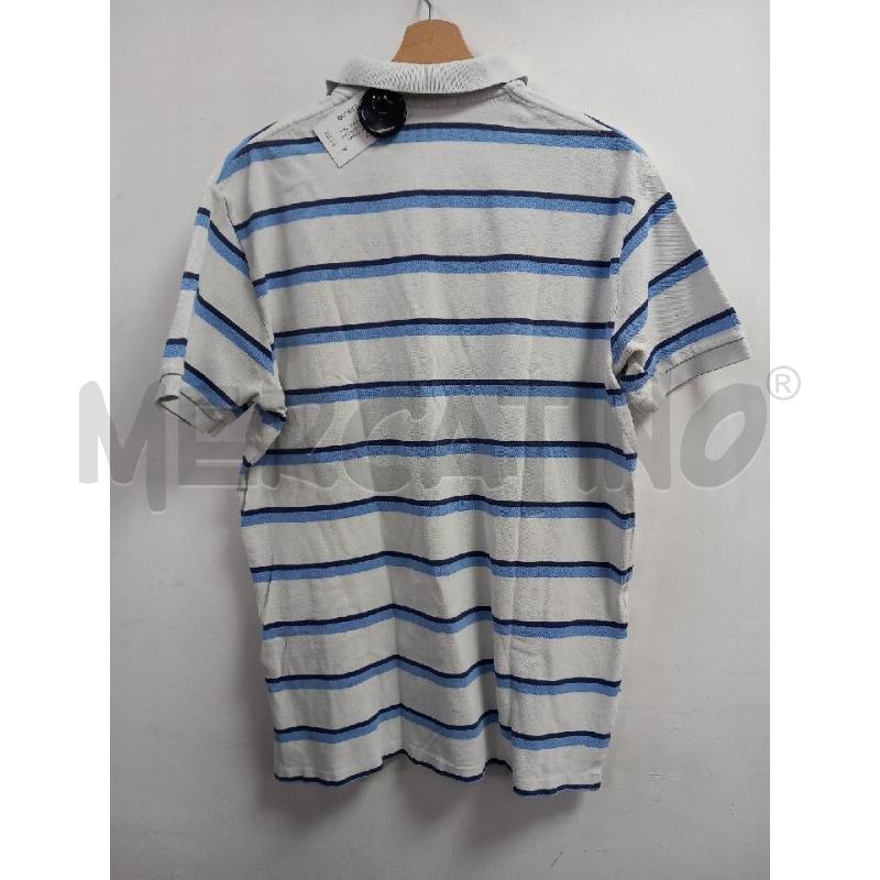POLO U POLO RALPH LAUREN BIANCO RIGHE BLU | Mercatino dell'Usato Roma porta di roma 4