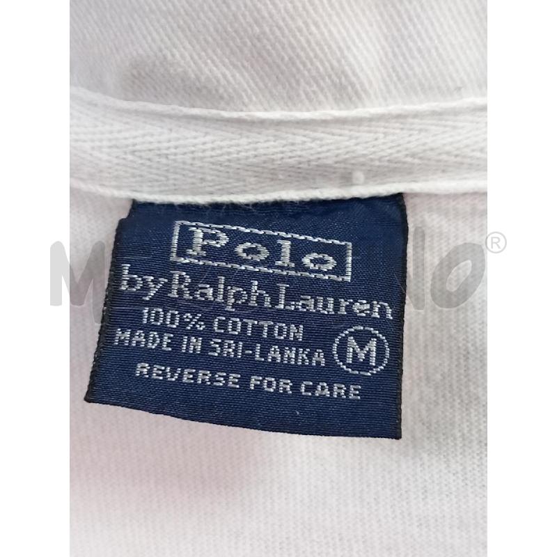 POLO U POLO RALPH LAUREN BIANCO RIGHE ROSSO | Mercatino dell'Usato Roma porta di roma 2