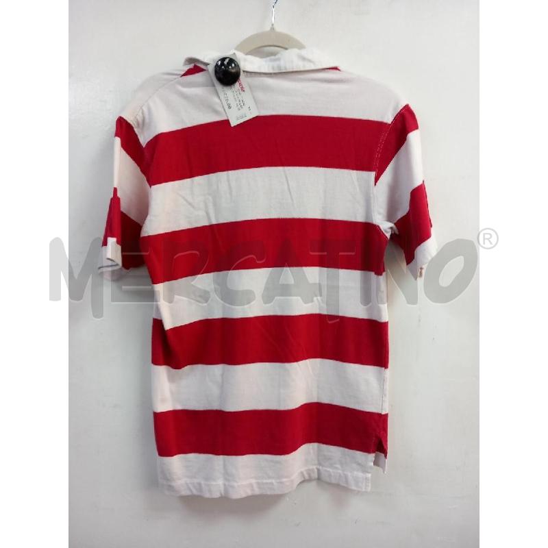 POLO U POLO RALPH LAUREN BIANCO RIGHE ROSSO | Mercatino dell'Usato Roma porta di roma 3