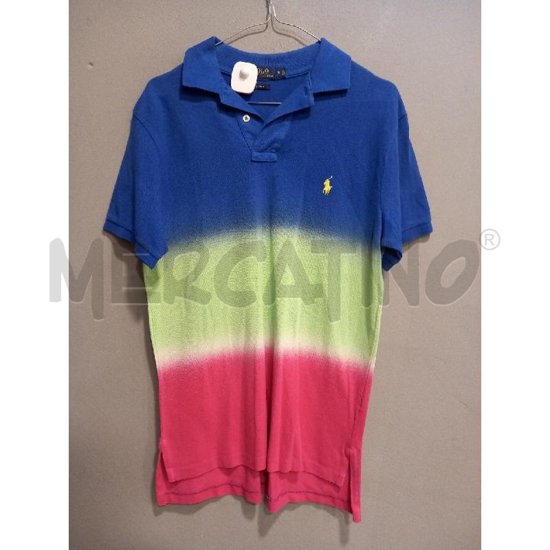 POLO U POLO RALPH LAUREN BLU VERDE ROSA SFUMATO | Mercatino dell'Usato Roma porta di roma 1