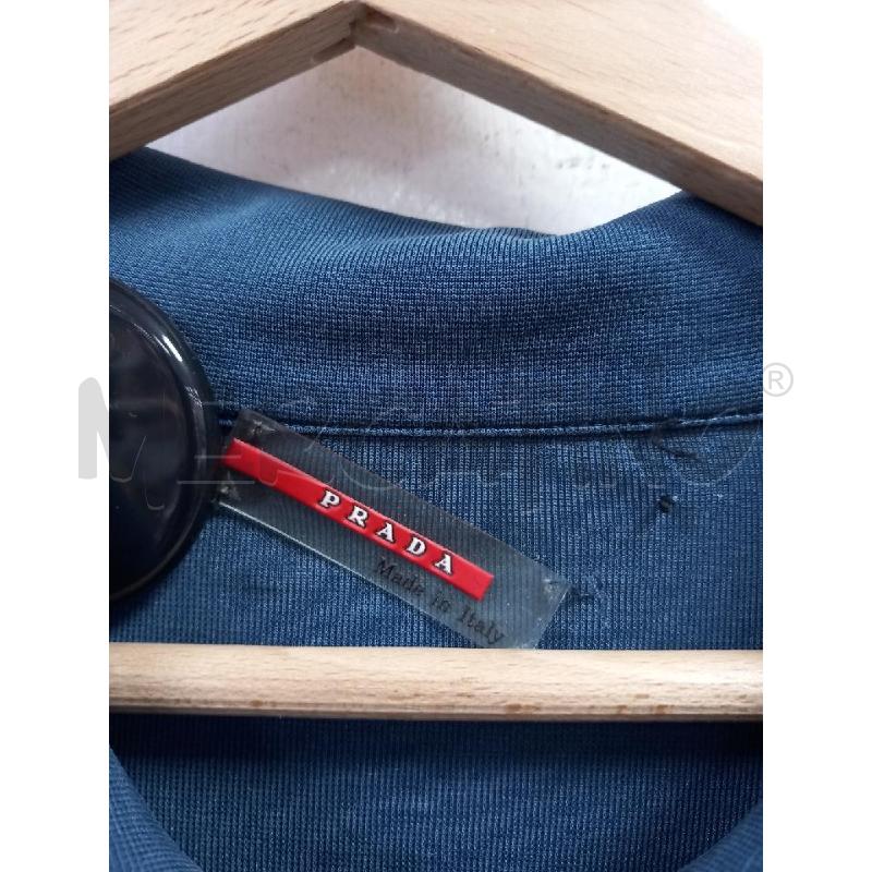 POLO U PRADA BLU MISTO SETA | Mercatino dell'Usato Roma porta di roma 2