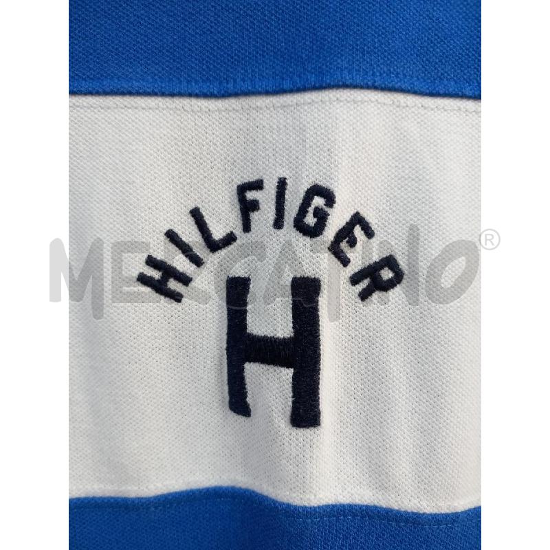 POLO U TOMMY HILFIGER BLU RIGHE BIANCO | Mercatino dell'Usato Roma porta di roma 3