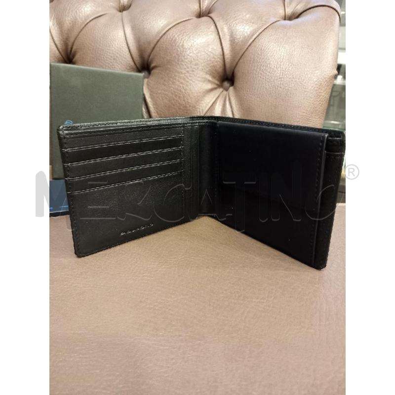 PORTA FOGLIO PIQUADRO NERO PELLE | Mercatino dell'Usato Roma porta di roma 3