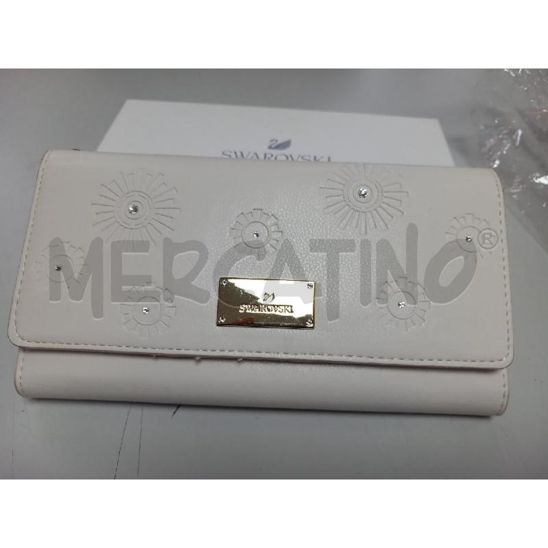 PORTA FOGLIO SWAROVSKI BIANCO | Mercatino dell'Usato Roma porta di roma 1