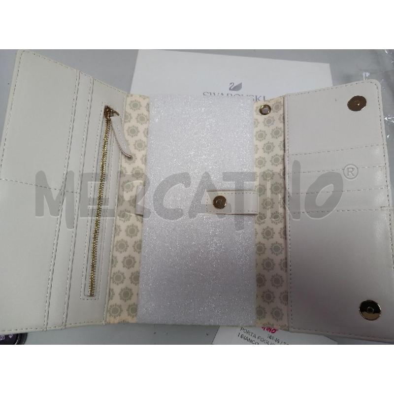 PORTA FOGLIO SWAROVSKI BIANCO | Mercatino dell'Usato Roma porta di roma 3