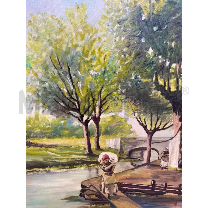 QUADRO  FIUME CONTADINA BENESALVAS | Mercatino dell'Usato Roma porta di roma 2