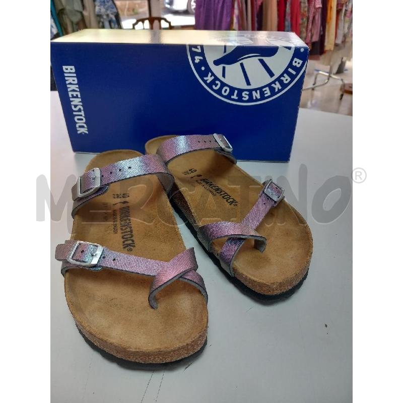 SANDALI BIRKENSTOCK SCATOLA VIOLA IRIDESCENTE MAYARI 1029320 | Mercatino dell'Usato Roma porta di roma 1