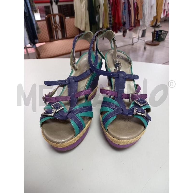 SANDALI D CLARKS BLU VIOLA  | Mercatino dell'Usato Roma porta di roma 1