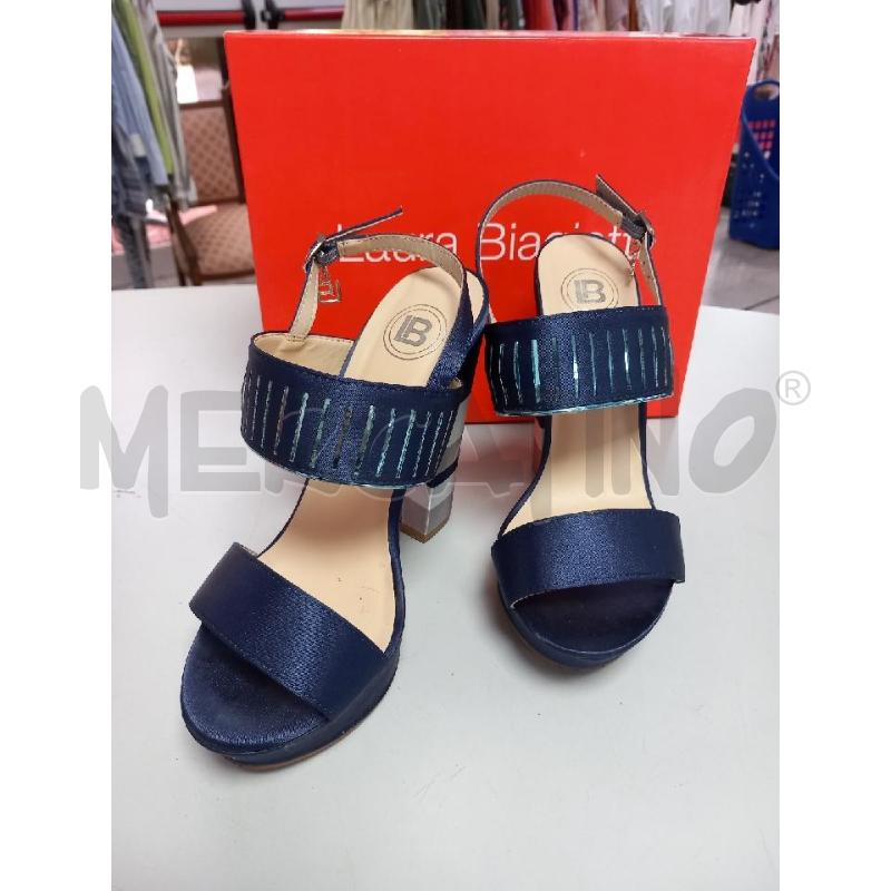 SANDALI D LAURA BIAGIOTTI BLU SCATOLA | Mercatino dell'Usato Roma porta di roma 1