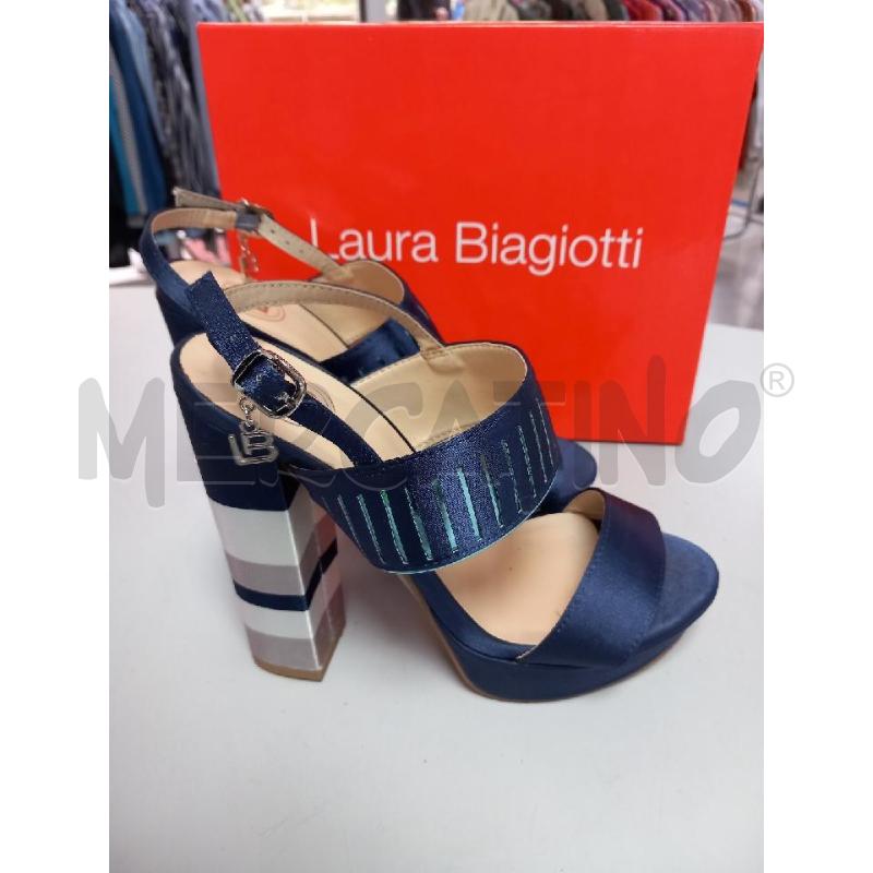 SANDALI D LAURA BIAGIOTTI BLU SCATOLA | Mercatino dell'Usato Roma porta di roma 2